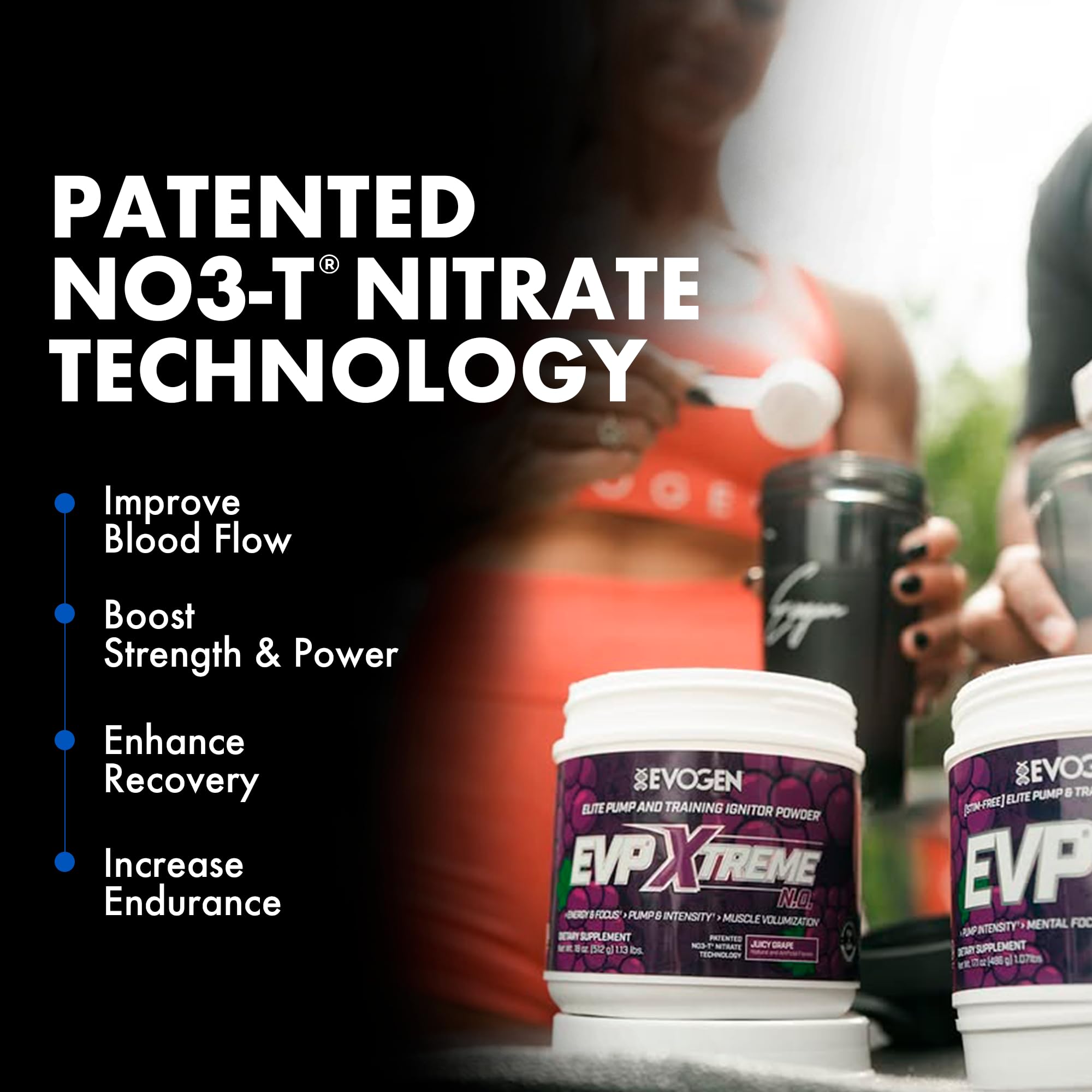 Evogen EVP Xtreme NO L-Citrulline detail supporting endurance during workouts.