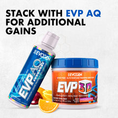 Evogen EVP3D athlete mid-workout signals pump-friendly non-stim formula.