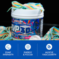 Evogen EVP3D powder texture showing clean, sugar-free formula.