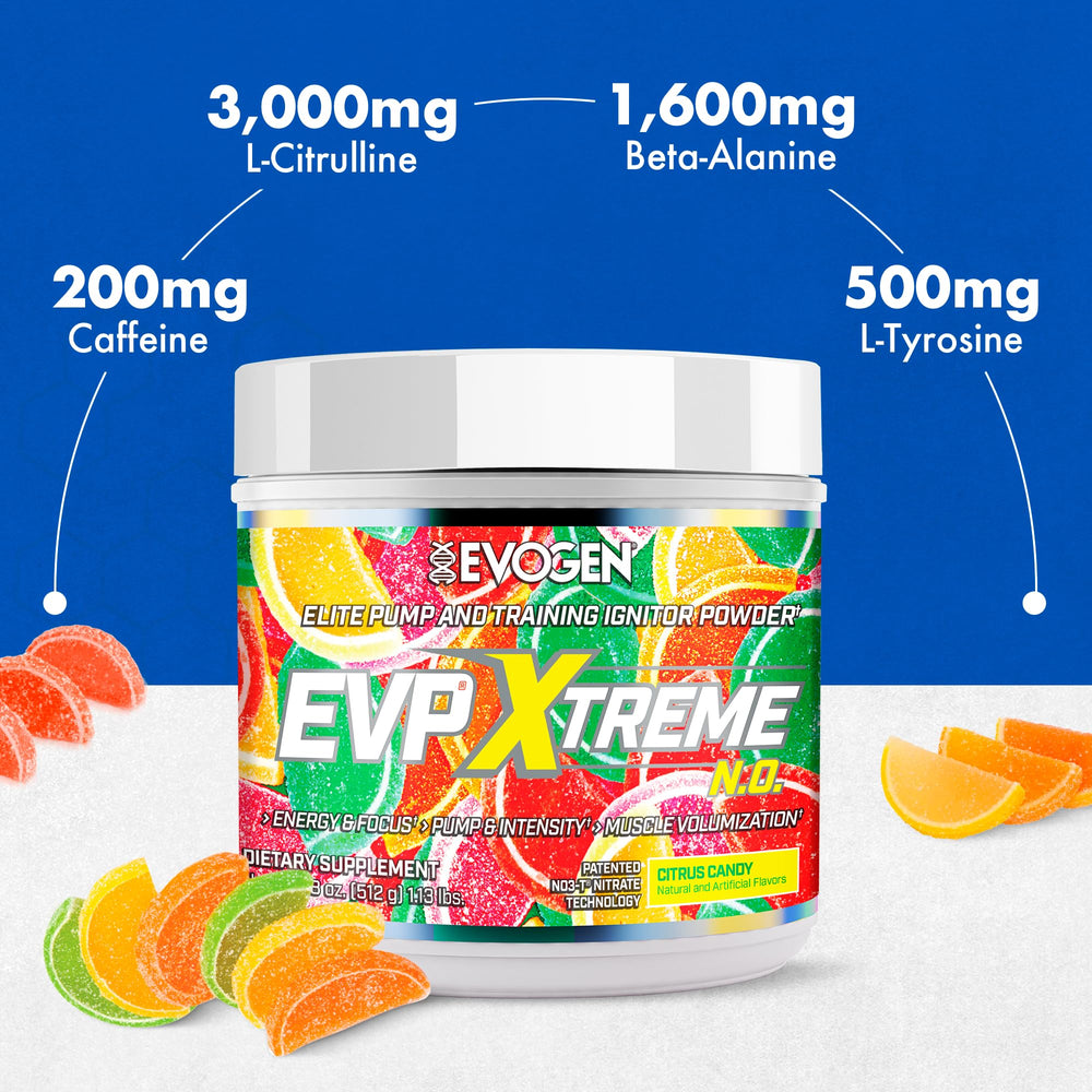 Citrus Candy flavor packet beside a bottle for flavor inspiration during workouts.