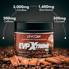 Evogen EVP Xtreme NO ingredient visual shows citrulline for training pumps.