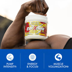Evogen EVP Xtreme NO ingredients panel emphasizes sugar-free caffeine blend