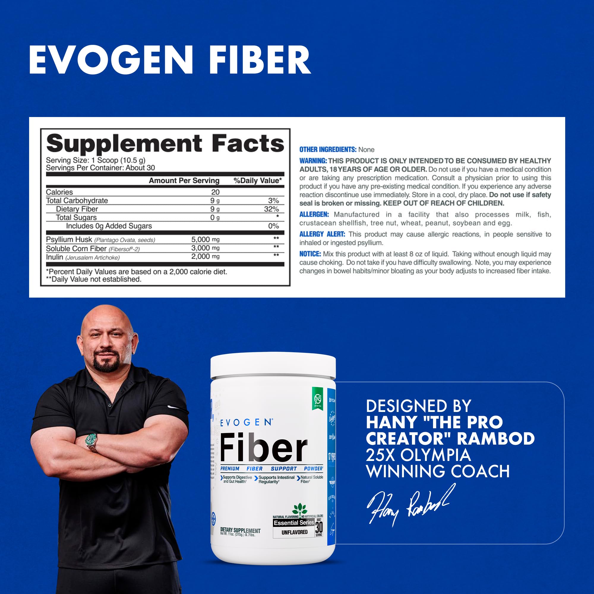 Evogen Fiber ready-to-use setup for daily routine