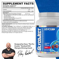 Evogen GlycoJect mixed glass hero shows ready to drink performance during sessions