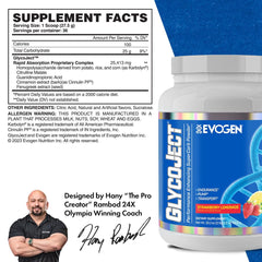 Evogen GlycoJect preworkout scoop ready for fueling workouts.