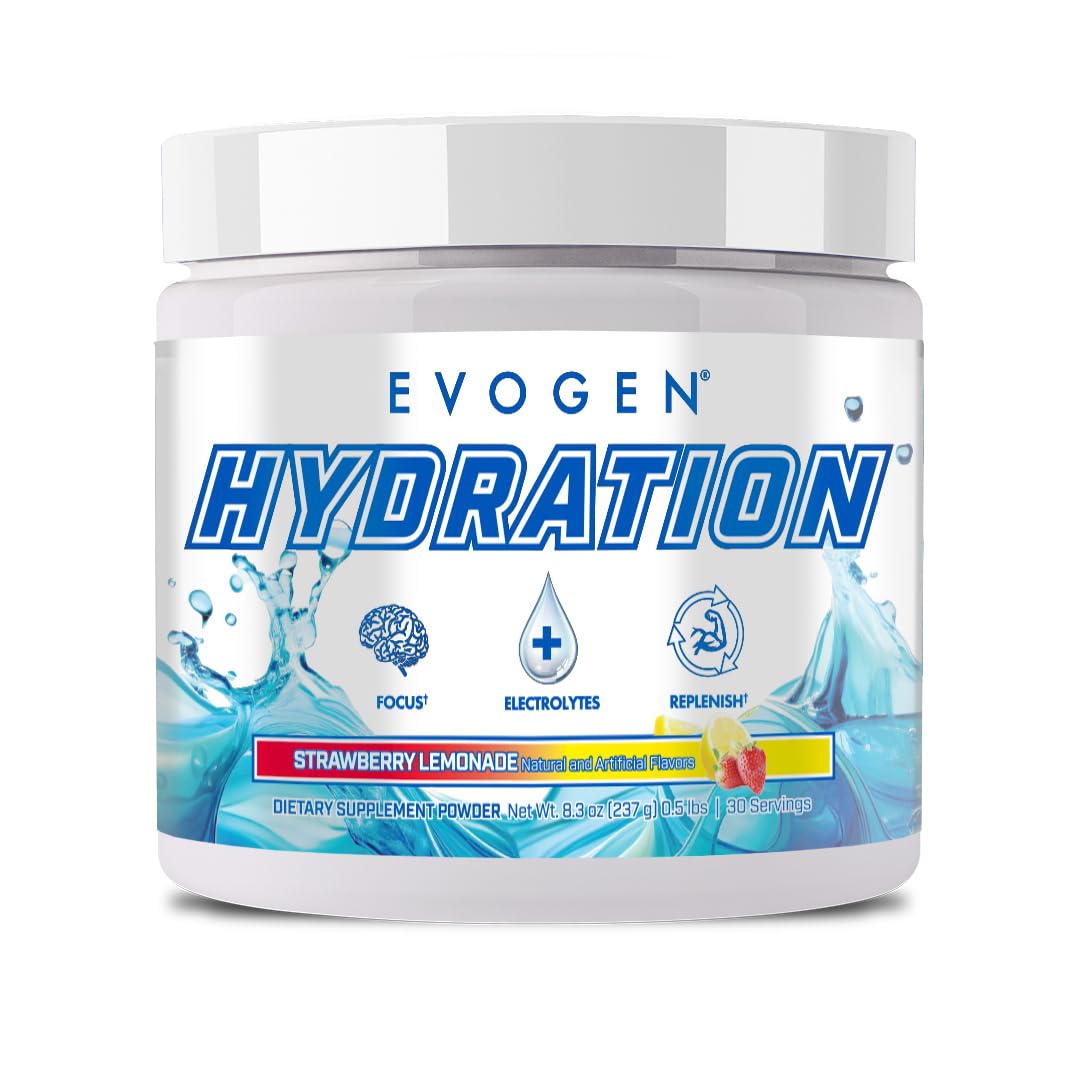 Evogen Hydration strawberry lemonade bottle ready for on-the-go hydration.