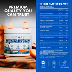Label info panel notes sugar-free formula and electrolyte blend.
