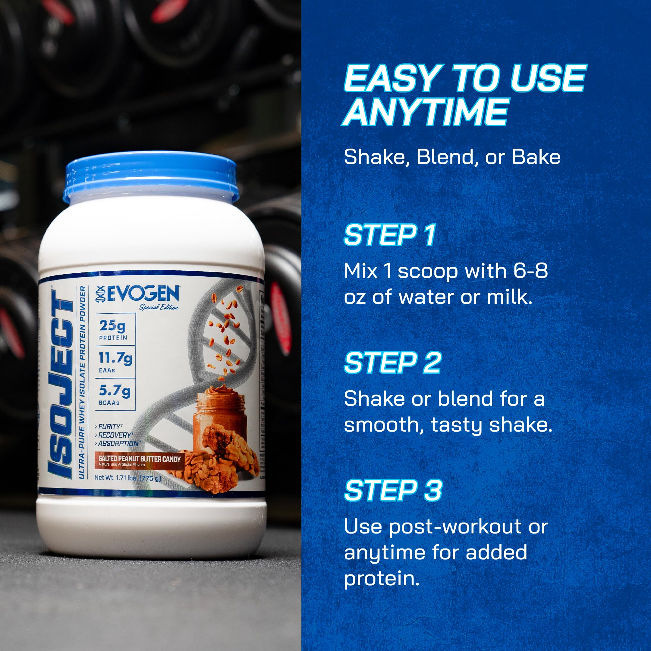 Evogen Isoject shake-glass ready-to-mix protein shake