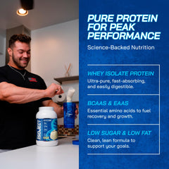 Shaker with Isoject for easy post-workout hydration and recovery.