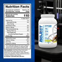 Evogen Isoject whey isolate powder bottle for smooth shakes and easy digestion