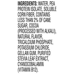 Close-up of Evolve pea protein scoop highlighting non-GMO ingredients.