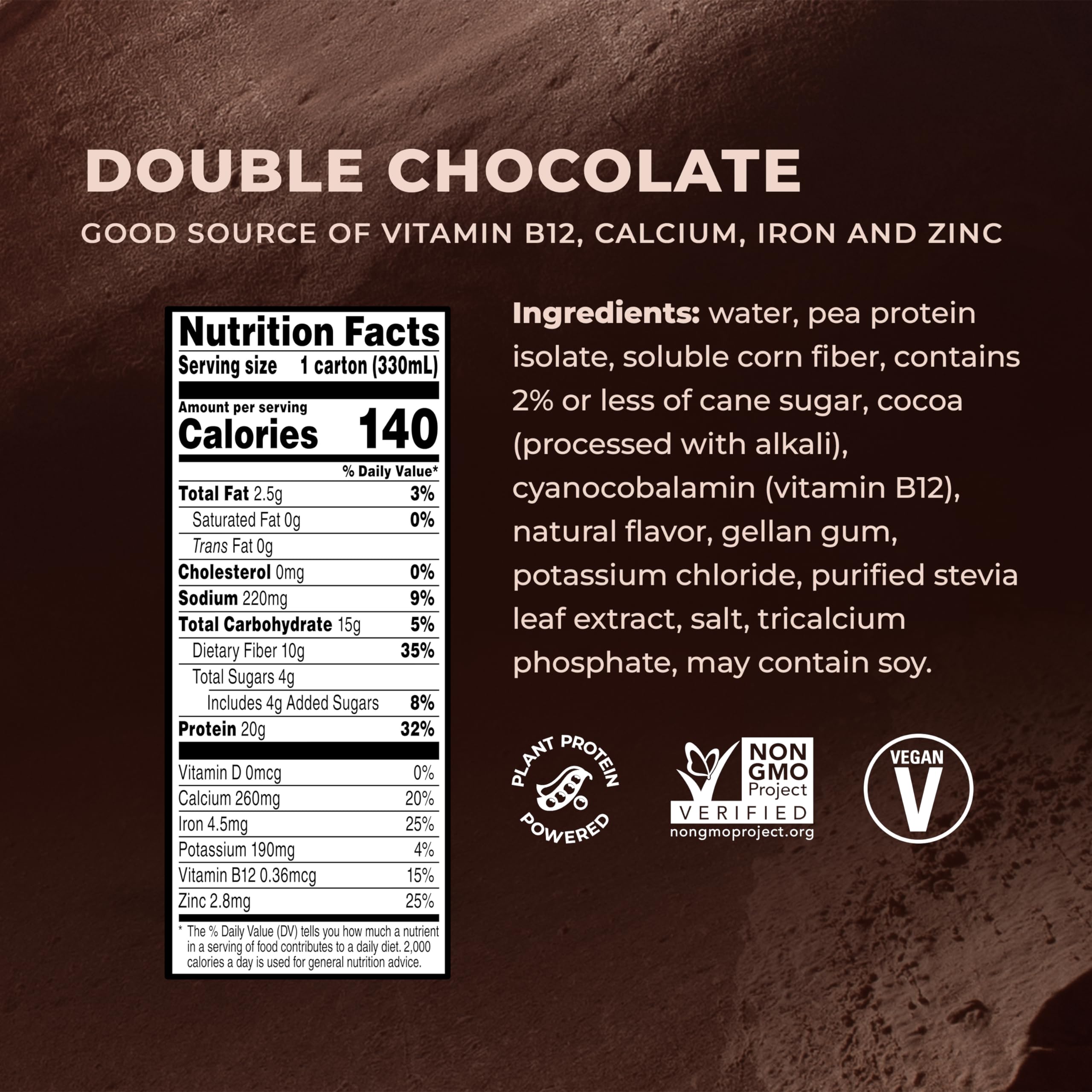 Evolve protein shake poured into glass, dairy-free energy boost.