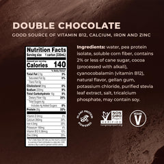 Evolve protein shake poured into glass, dairy-free energy boost.
