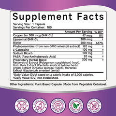 Ewecxine GHK-Cu beauty support matrix with botanicals.