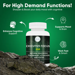 Executive Focus capsules stacked to illustrate the 12 benefits in one