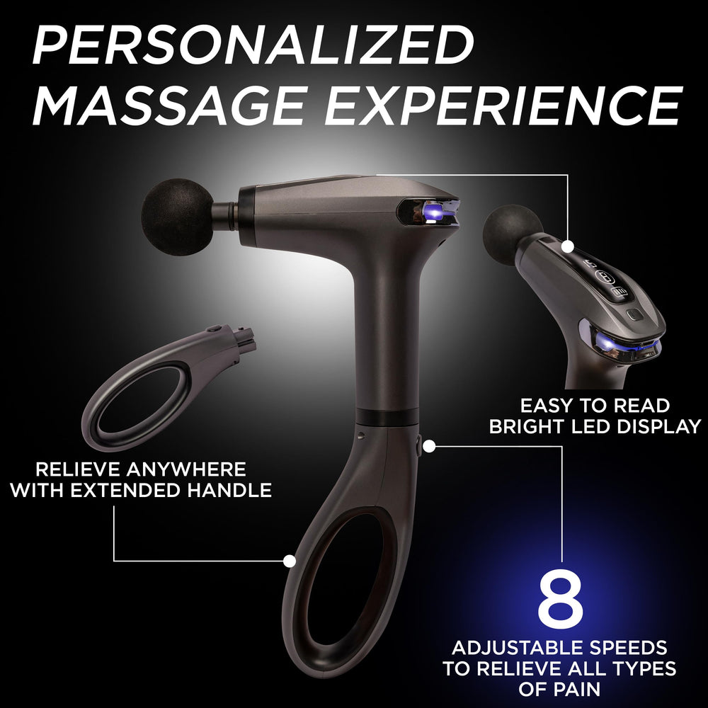 EXELLEON Four interchangeable heads for personalized massage.