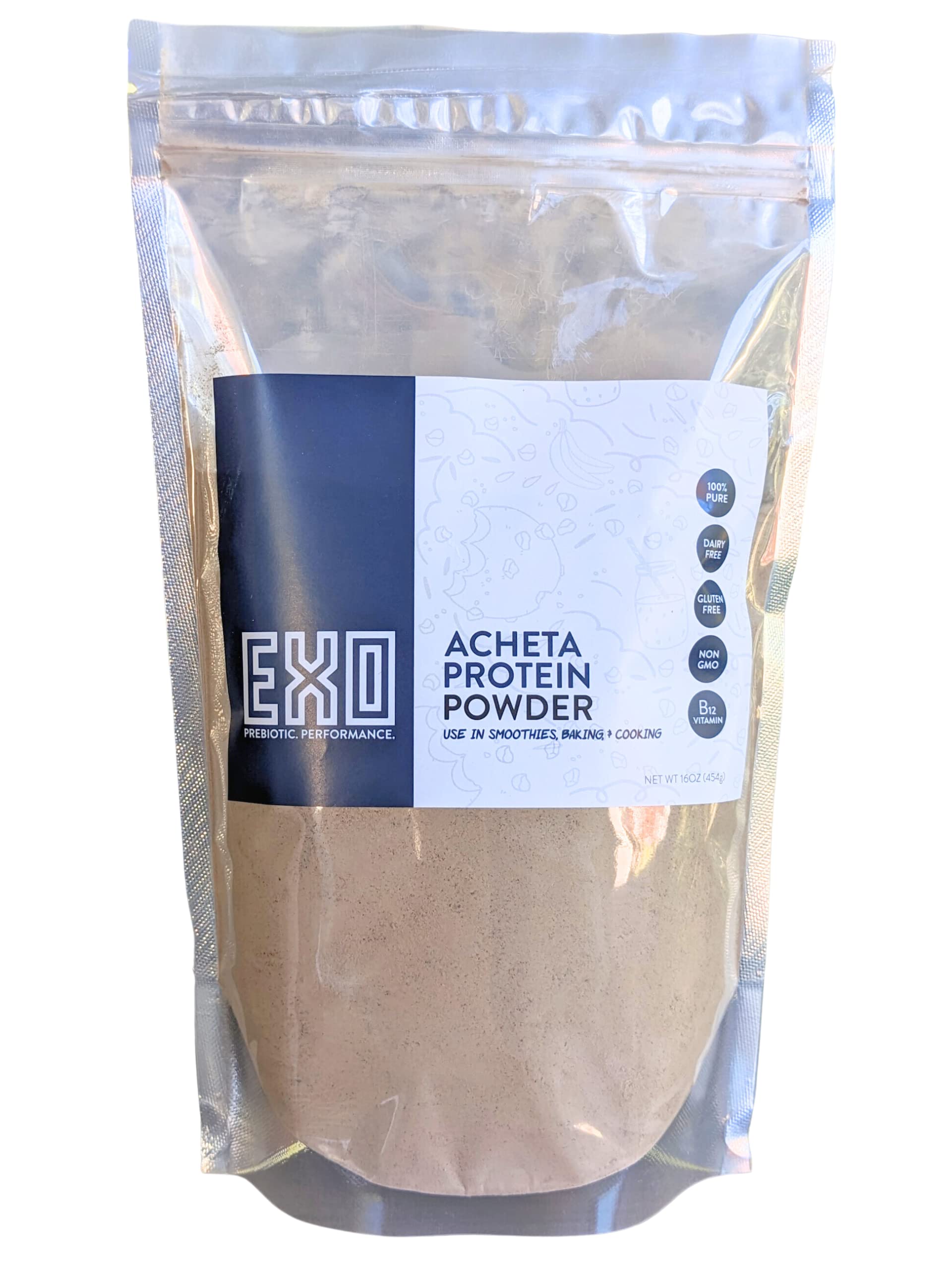 EXO Pure Cricket Protein Powder 1-pound bag, perfect for smoothies and baking