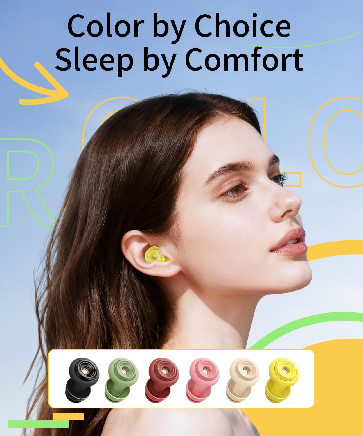 EXOVOW ear plugs with concert mode for safe listening and clear sound