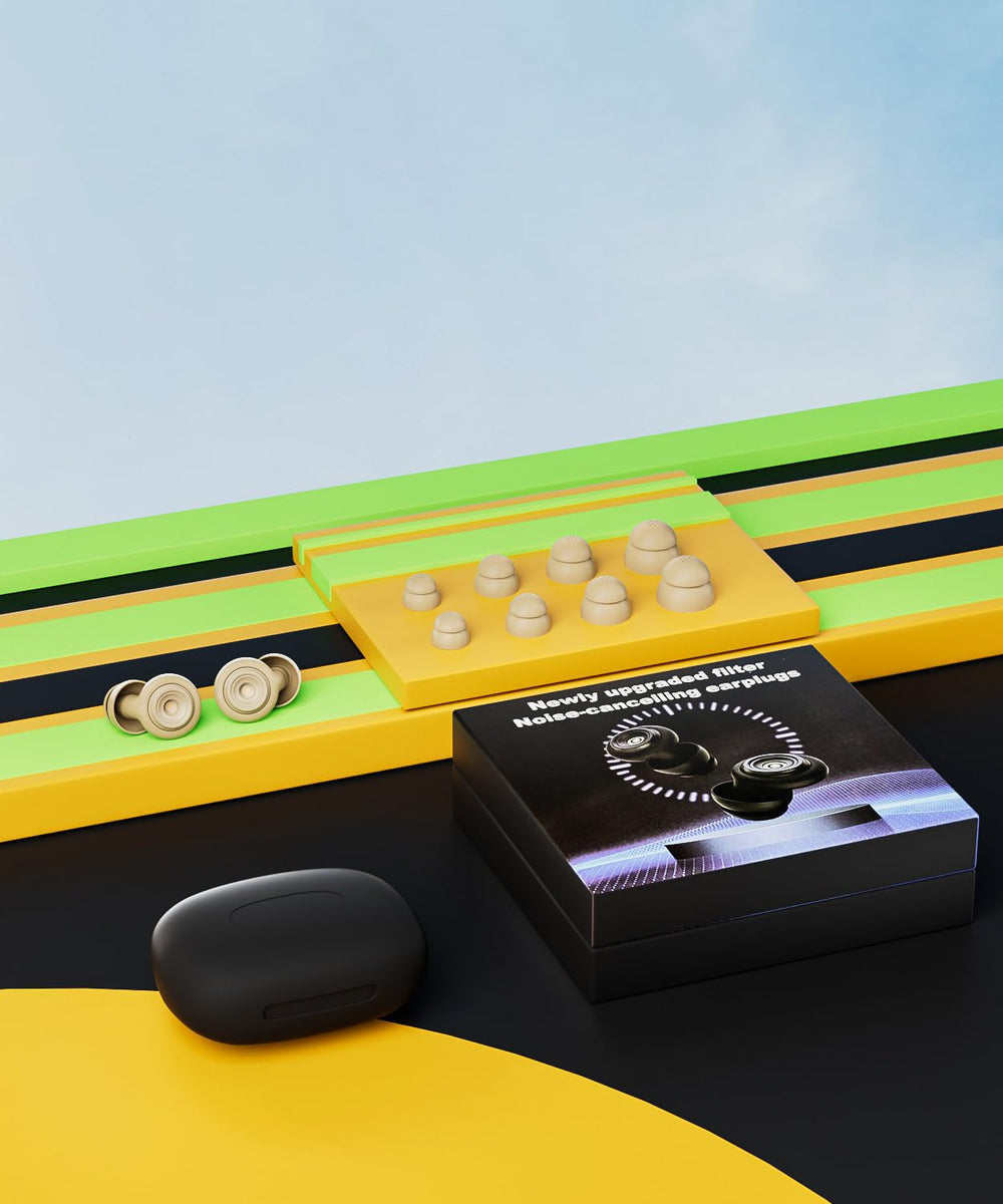 EXOVOW ear plugs sleep 45dB concert mode enables clear sleep listening.
