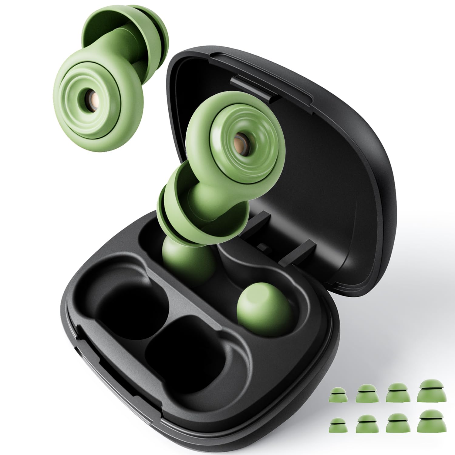 EXOVOW ear plugs sleeping-45db: reduces ambient noise for deeper, undisturbed rest.