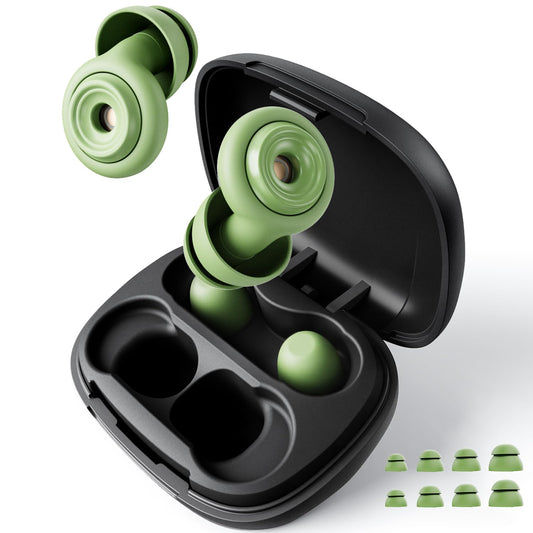 EXOVOW ear plugs sleeping-45db: reduces ambient noise for deeper, undisturbed rest.