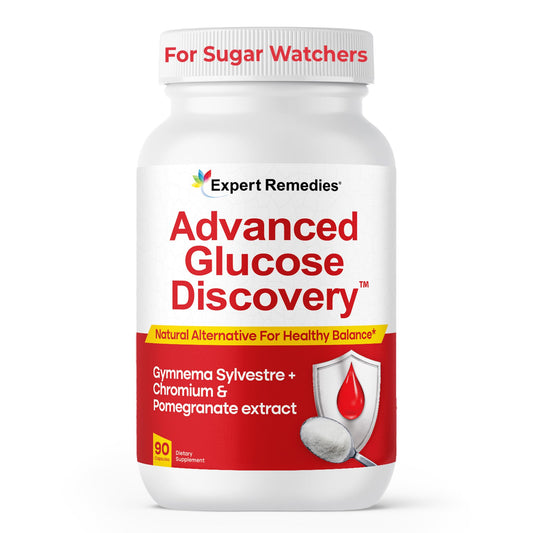 Expert Remedies Advanced Glucose Discovery bottle for balanced glucose support.