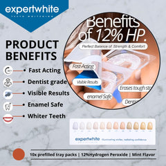 ExpertWhite Max Glow Trays enamel-safe formula supports gentle whitening for sensitive teeth.