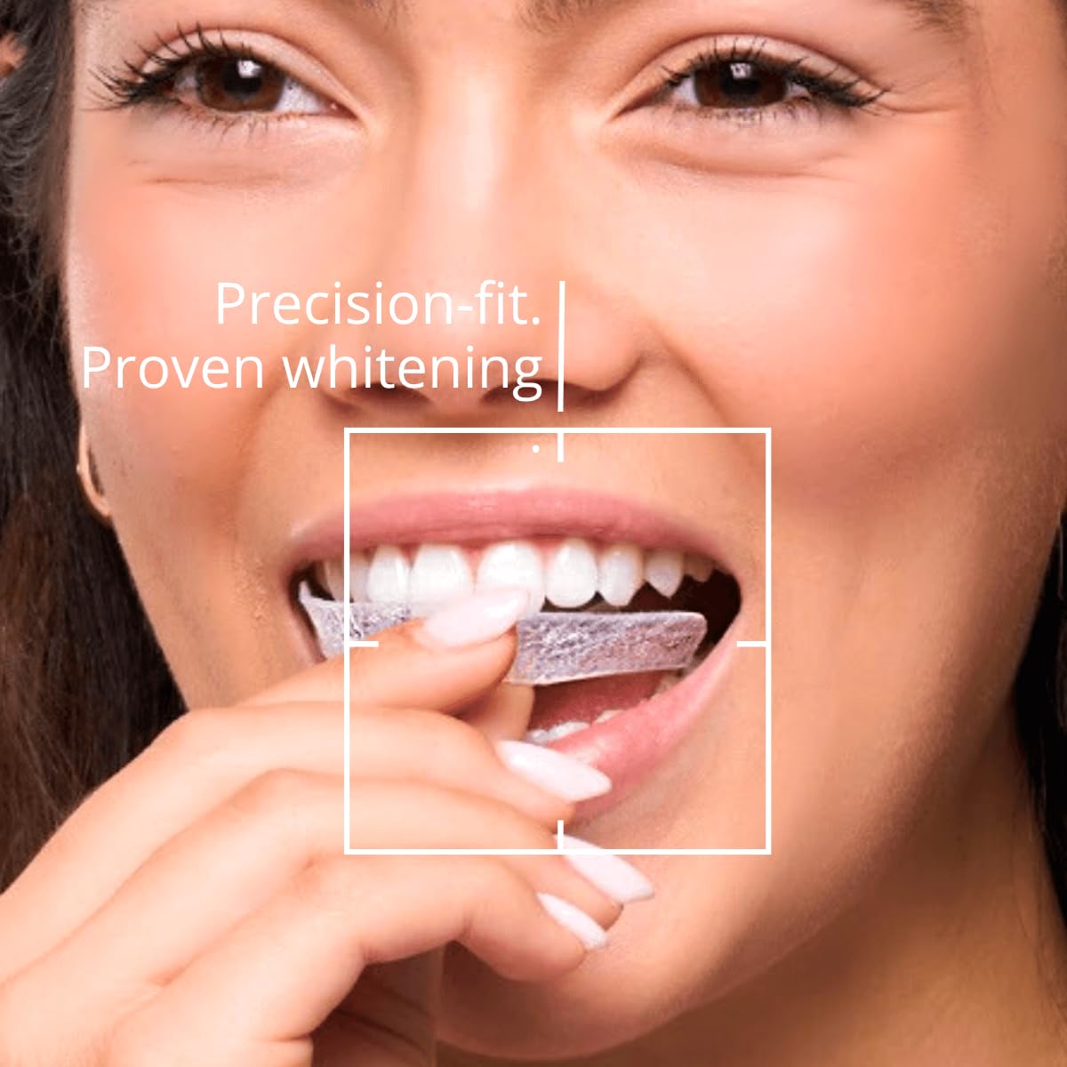 ExpertWhite Max Glow Trays full-arch coverage ensures uniform whitening across teeth.