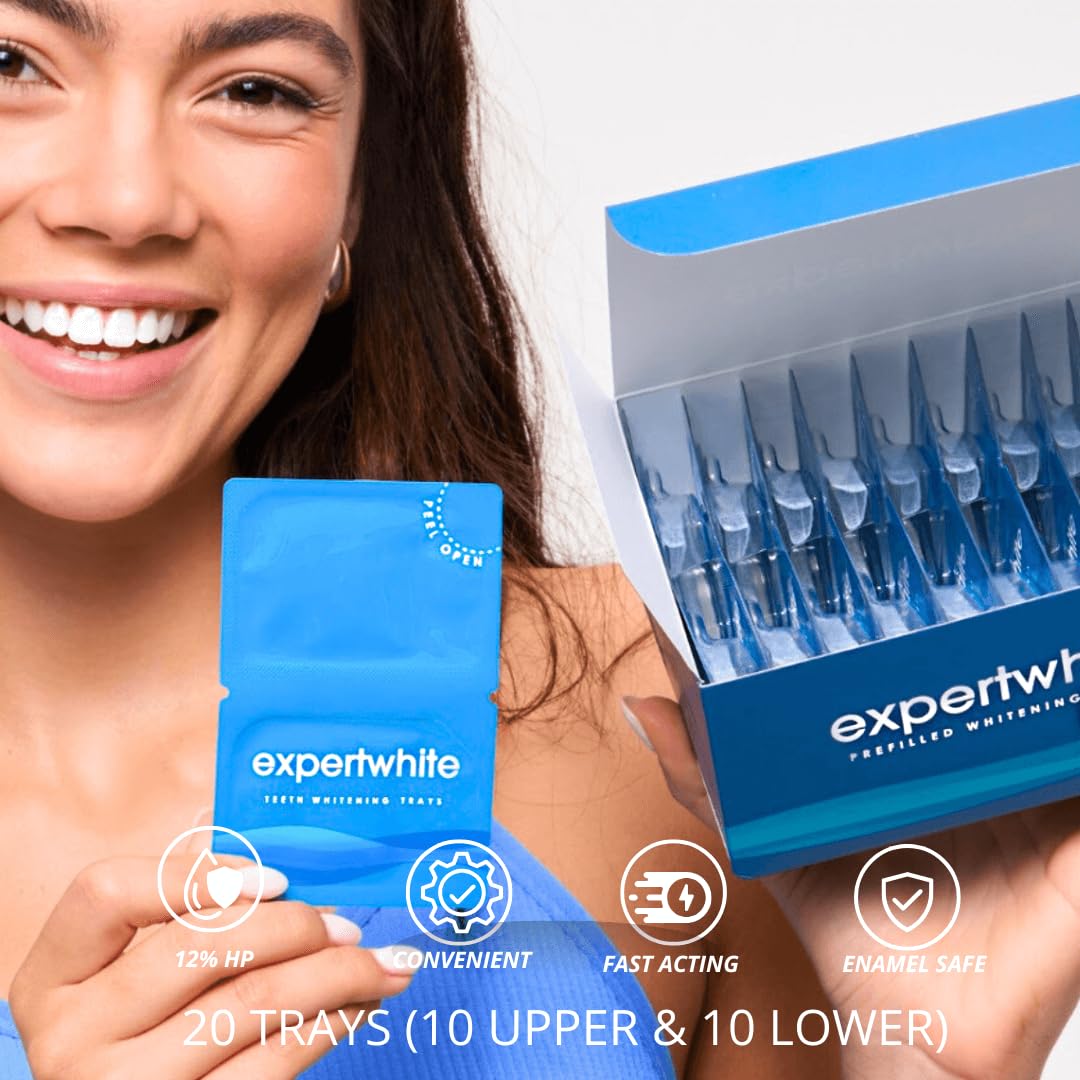 ExpertWhite Max Glow Trays mint flavor leaves breath fresh after whitening.