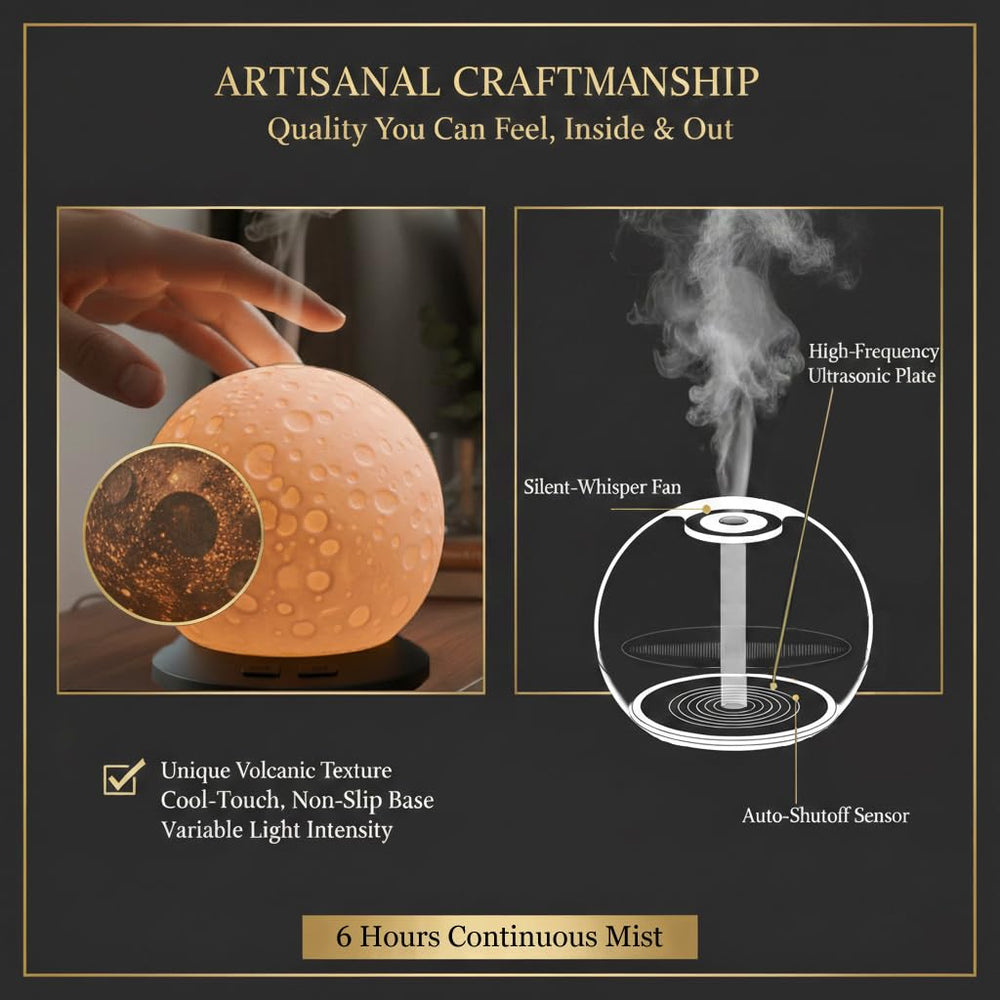 Exqline Moonlight Zen diffuser includes auto-off and timers.