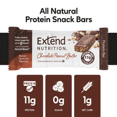 Extend Bar with chocolate peanut butter showcases indulgent flavor and macro balance.