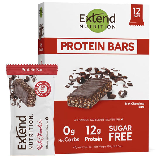 Extend Bar packaging for a sugar-free, high-protein on-the-go snack