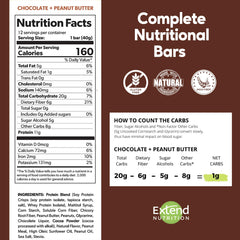 Extend Bar on the go sugar-free bar ideal for steady energy between meals.