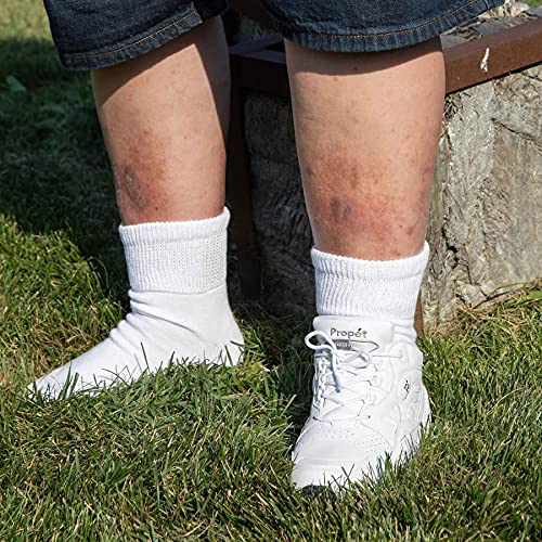 Extra Wide Medical Quarter Sock made in USA label signals quality and durable construction.