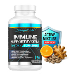 Extravagant Value iron supplement bottle front showing 25mg iron for daily support.