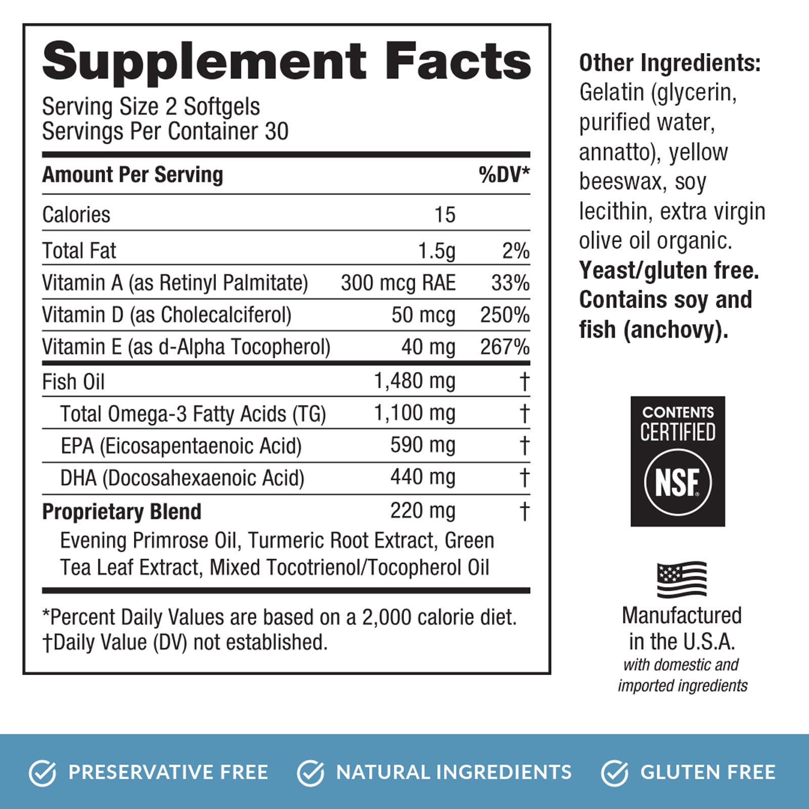 EyePromise Green tea extract panel indicating antioxidant support in the EZ Tears formula.