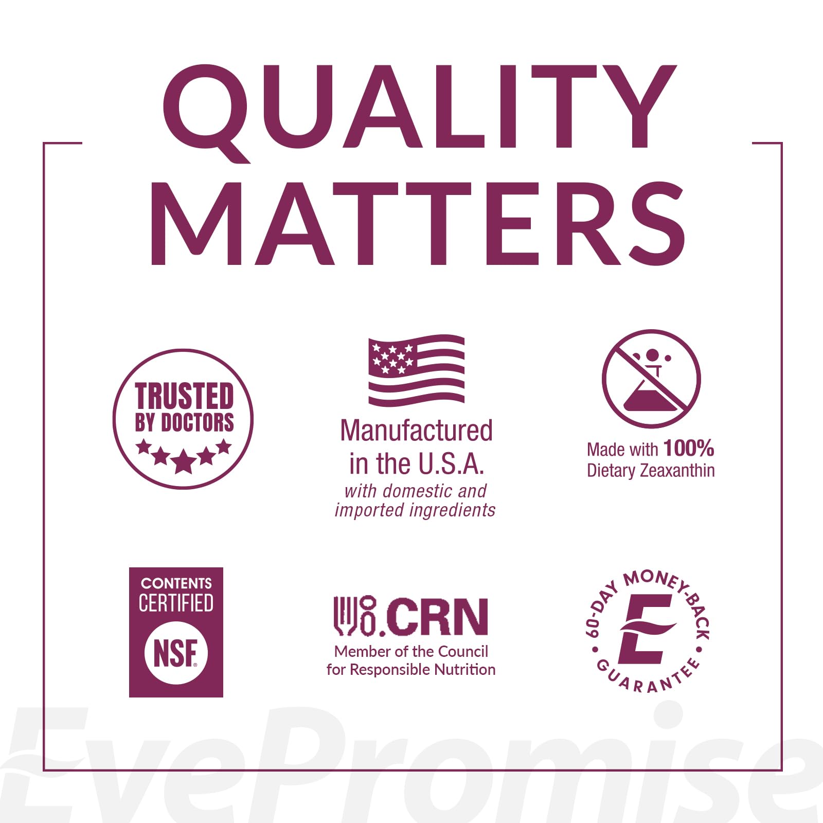 EyePromise Macular Health Complete nutrition facts with omega-3s and zinc