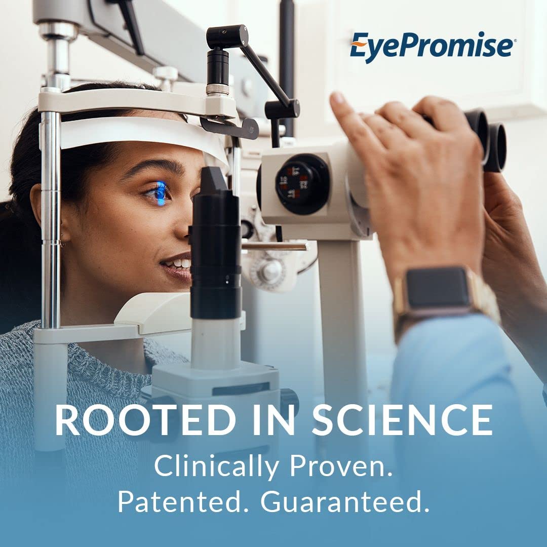 EyePromise NSF-certified label indicating rigorous safety and quality standards.