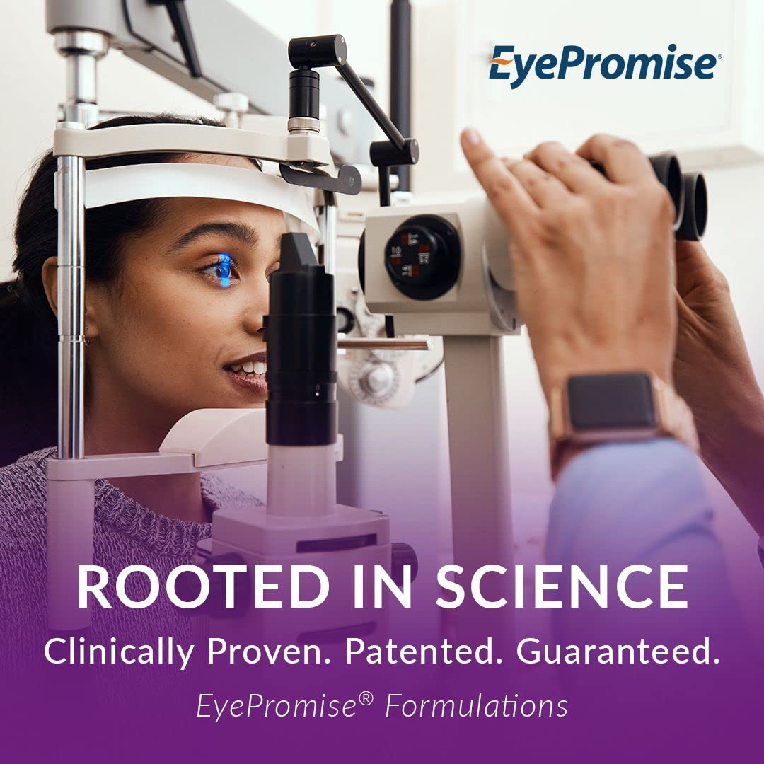EyePromise Restore softgels close-up highlighting omega-3 strength for vision.