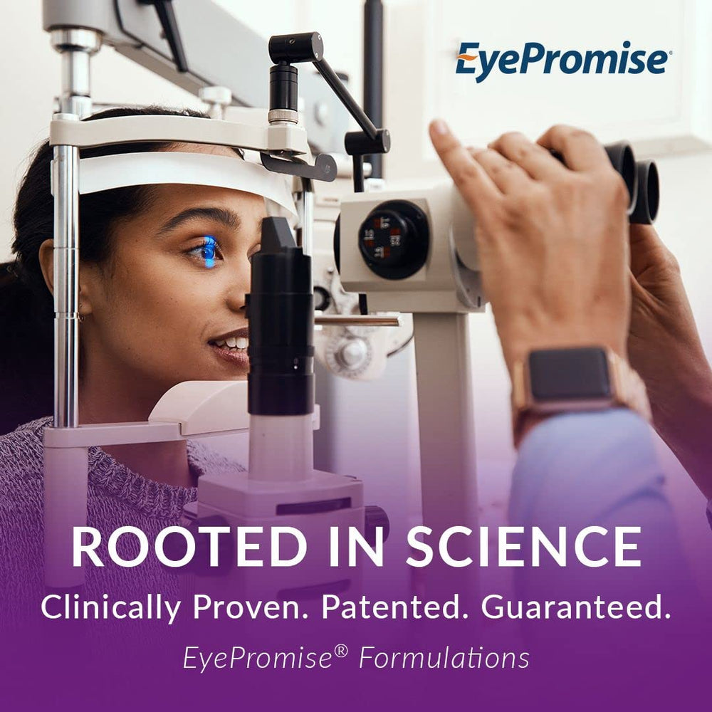 EyePromise Restore softgels close-up highlighting omega-3 strength for vision.