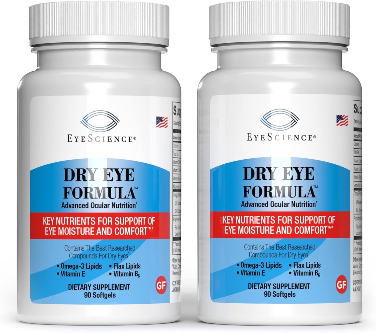 EyeScience Dry Eye Formula bottle front view for daily comfort support