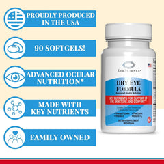 EyeScience Dry Eye Formula meibomian glands concept image suggesting tear film support