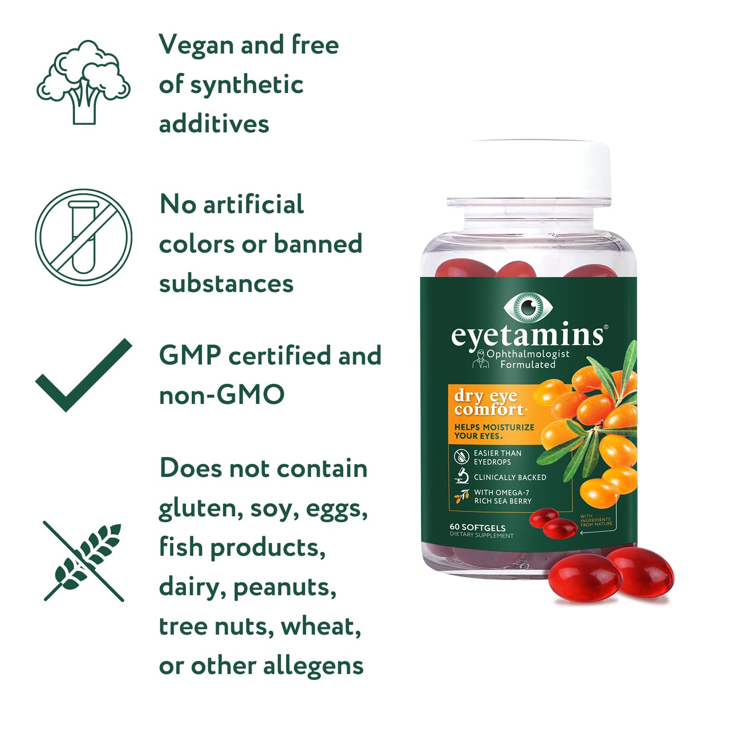 eyetamins daily routine with glass of water suggests easy, consistent use