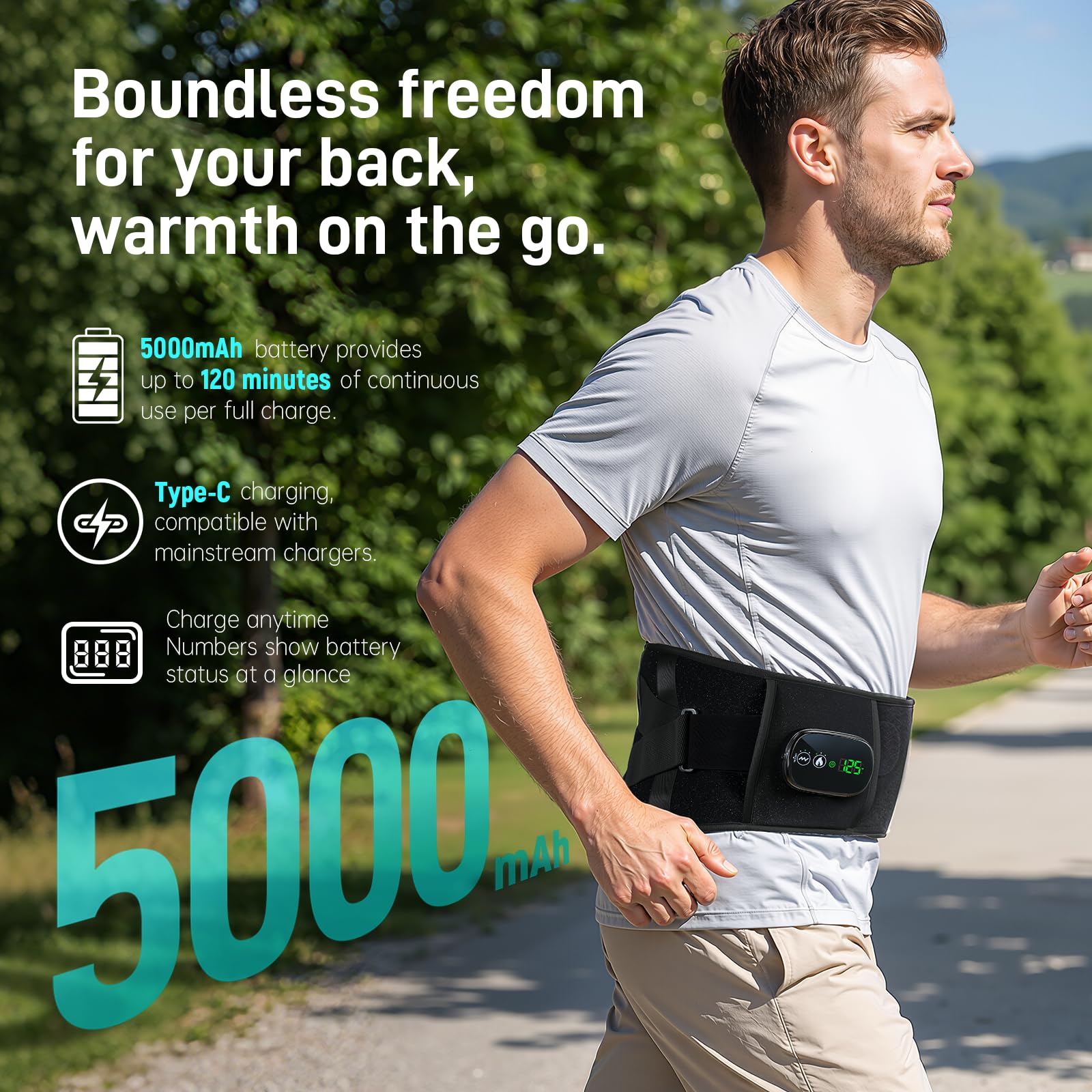 Eyomo ergonomic lumbar support follows your natural curve for comfort.