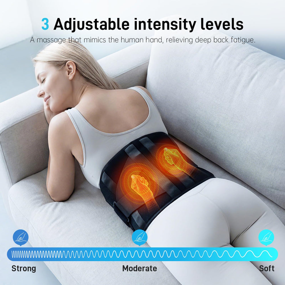 Eyomo LED touchscreen controls on the pad simplify heat and massage settings.