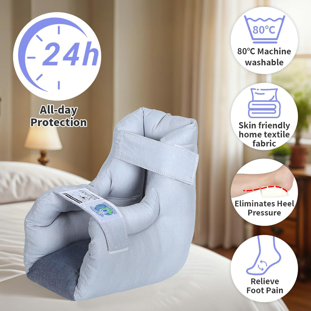 EZ Assistive Heel Protector adjustable straps secured for a personalized, stable fit