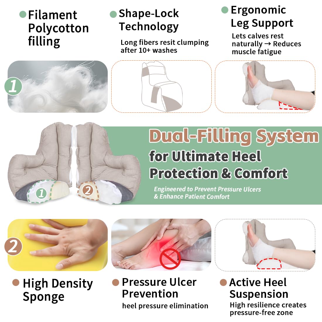 Open heel design suspends the heel for airflow and comfort