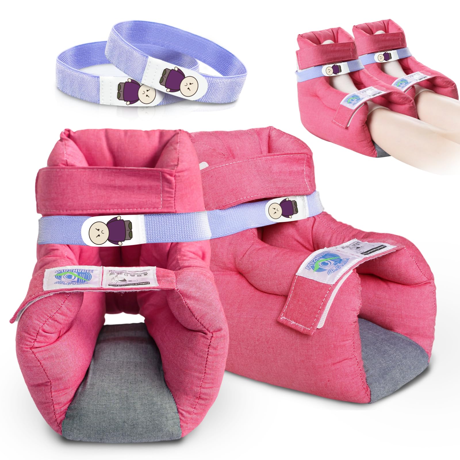 EZ Assistive heel protector cushion pair provides soft support and pressure distribution around the heel.