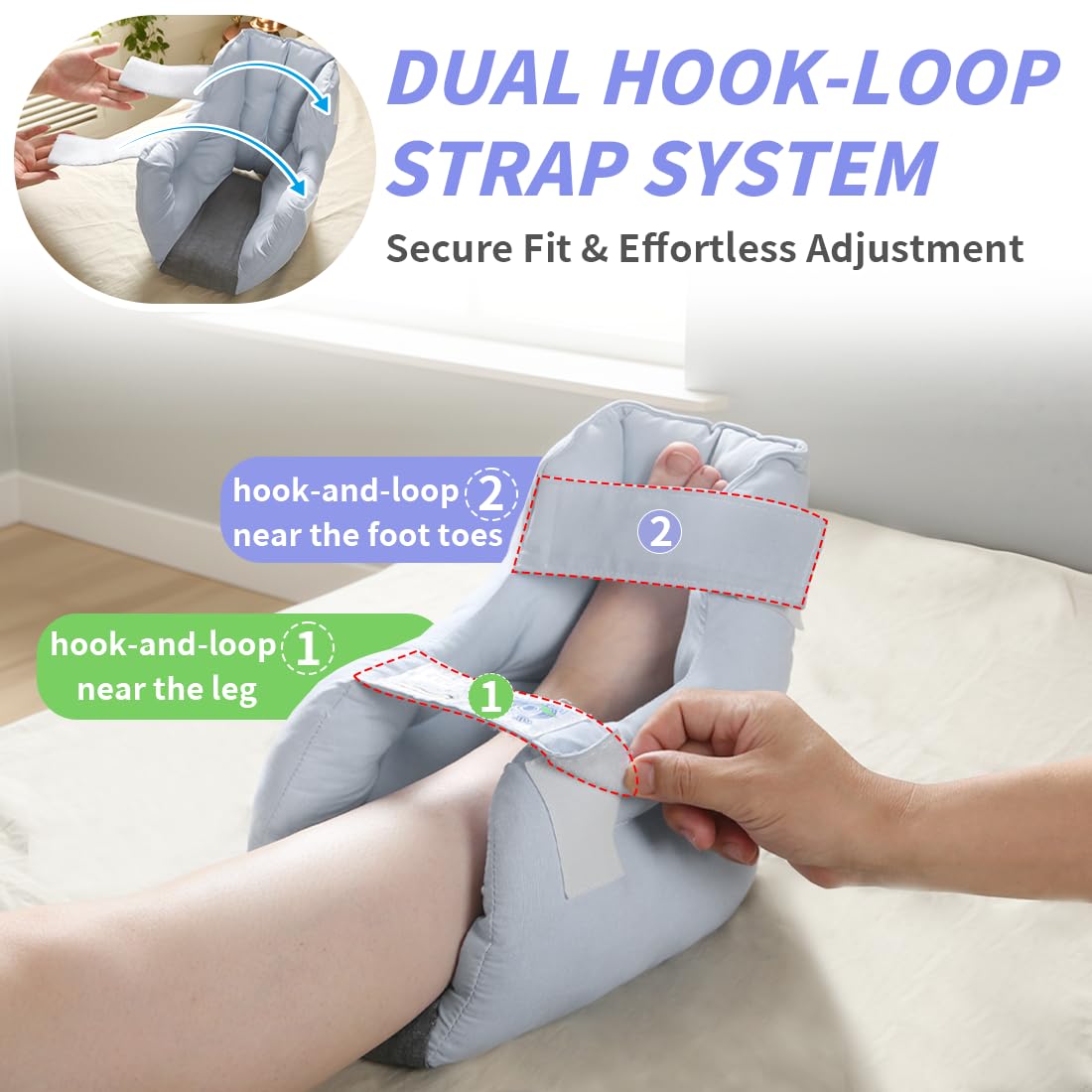 Two-piece gray set fits most users and prevents slipping during wear