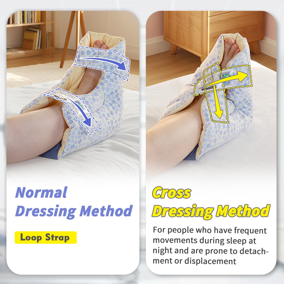 EZ Assistive elastic strap included to prevent slipping for smaller feet